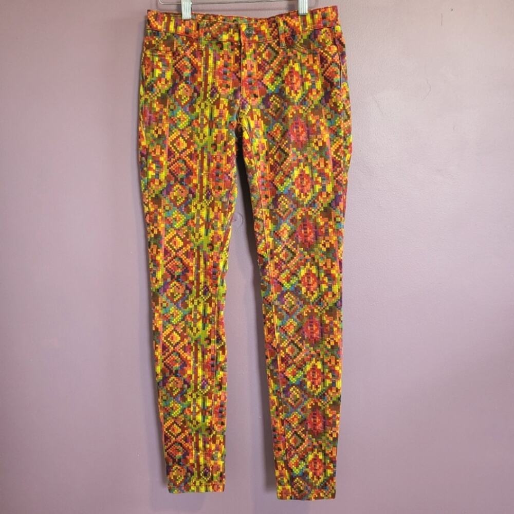 Princess Vera Wang Y2K 2000s Scene Kid Emo Rainbow Pixel Low Rise Skinny Jeans